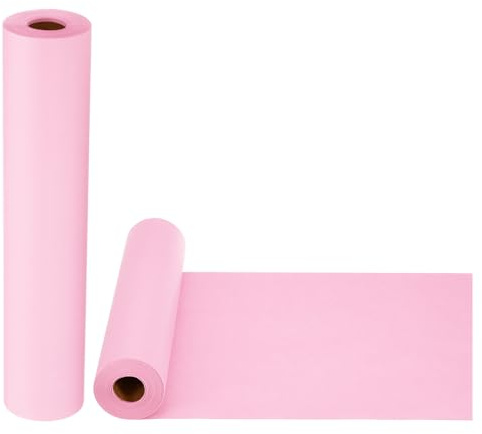 PATIKIL 2 Rolle Zeichenpapierrolle 30cm x 25m Zeichenpapier 80 g/m² Papierrolle Kraftpapier Malpapier Skizzenpapier Bastelpapier für Staffelei Malen Handwerk Geschenkverpackung Pink