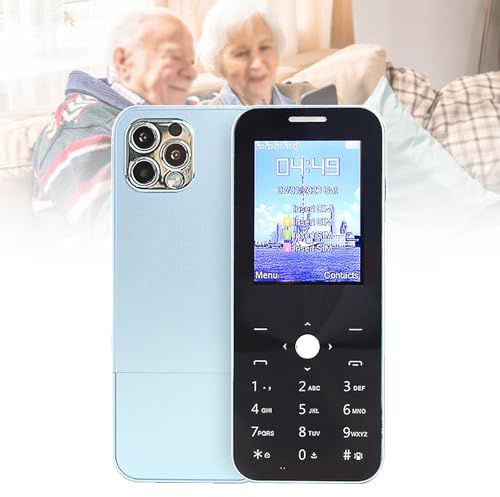 Telefoni Cellulari di Base per Anziani e Bambini, Telefoni Stupidi Sbloccati, Telefoni Cellulari Senza Internet - con Pulsanti Grandi, MP3, MP4, Fotocamera, Torcia Elettrica, SOS,Blue