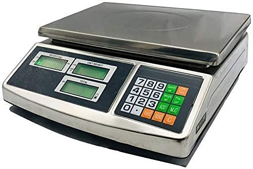 AKALNNB Kitchen Scale 30Kg/0.5G Digital Counting Scale Stainless Steel Commercial Industrial Scales for Kitchen Restaurant Food Meat Fruit