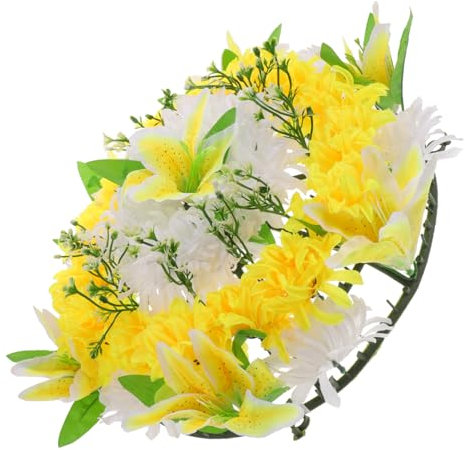 TOPBATHY Floreale Fiori Artificiali Per Funerali Decorazioni Floreali Per Cimiteri Sacrificale Aspetto Realistico