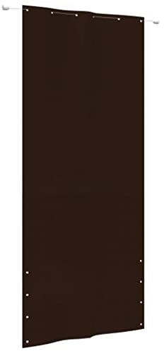 LLEZKBR Balkonsichtschutz braun 120x240cm Oxford Stoff