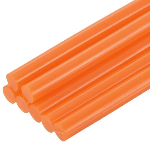 QUARKZMAN 6Pz Stick Colla a Caldo Dimensioni Standard per Pistola per Colle 7mm x 200mm Colla a Caldo Bastoncini Piccoli Ricariche, Arancione