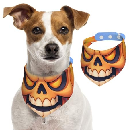 Hundehalstuch, Motiv: brennender Totenkopf, weich, bequem, verstellbare Passform für Jungen und Mädchen, drei Größen für Katzen und Hunde