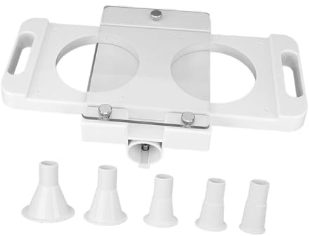 Cabilock Manual Burger Patty Maker Press Non Stick Hamburger Patty Mold Attachment for Sausage Filler Meat Grinder Compact Hand Operated Burger Press