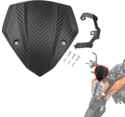 GFARDMOTO Motorrad-Windschutzscheibe, kompatibel mit KTM DUKE 790/890 2018 2019 2020 2021 2022 2023 (Schwarz-2)