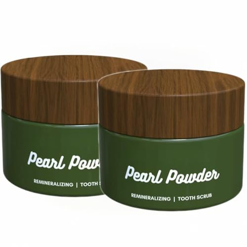 Polvere Dentifricia Rimineralizzante alla Perla, Polvere Sbiancante Naturale per Denti, Riparazione della Recessione Gengivale, Rinforzo dello Smalto, Pulizia e Brillantezza, Alito Fresco