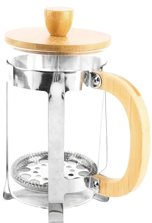 Dioche de Prensa Francesa de Prensa Francesa de 27 Oz - Filtro de Alta Densidad y Tetera de Vidrio de Borosilicato Resistente Al Calor con de Madera - Preparación Rápida para café, té, Caliente