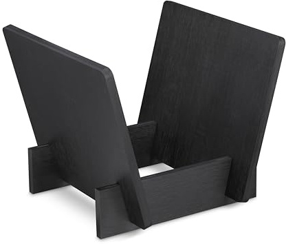 Dynavox LP-Ständer ST40, Aufbewahrungs-Box für Vinyl-Schallplatten aus Bambus, Plattenständer für bis zu 40 LP's und Singles, Schwarz