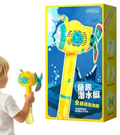 Barnbubbelmaskin genererar såpbubblor - Handhållen vindkvarn med ett batteri | Bubbelblåsande Stavmaskin - För Barn Familj Vänner Pojkar Flickor Småbarn Ungdomar Alla