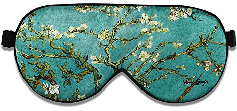 Alaska Bear Natural Silk Sleep Mask, Blindfold, Super Smooth Eye Mask (Blossom Almond)