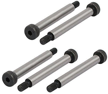 uxcell 5pcs 40Cr Steel Shoulder Bolt 8mm Shoulder Dia 60mm Shoulder Length M6x12mm Thread