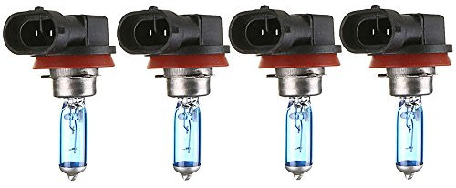 Supmico 4 X KFZ H11 Xenon Gas Halogen Scheinwerfer Nebel Weiß Licht Lampen Birnen 55W