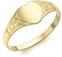 Carissima Gold Mädchen Herz Siegelring 9k (375) Gelbgold