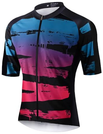 UGLY FROG Milchfaser Rennrad Radtrikot Kurzarm Herren Atmungsaktiv Fahrrad Trikot Full Reißverschluss Schnell Trocken Radsport MTB kurzarmtrikot Sports Jersey Triathlon Clothing