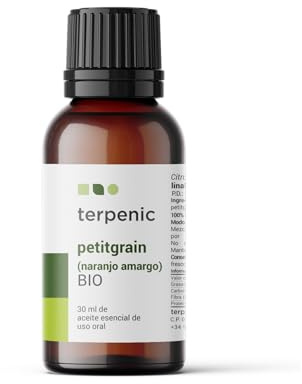 TERPENIC - Aceite Esencial de Petitgrain, Naranjo Amargo (Citrus aurantium var. amara) - BIO – 30 ml – Uso Oral – Apoyo natural para calma y equilibrio emocional