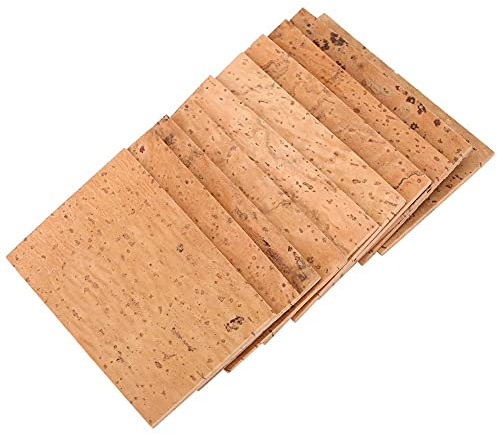 VGEBY Saxophon Klarinette Korken Set, 10 Stück, Hochwertiges Naturkork Material, 60x40x2mm, für Musikinstrument Reparatur und Wartung
