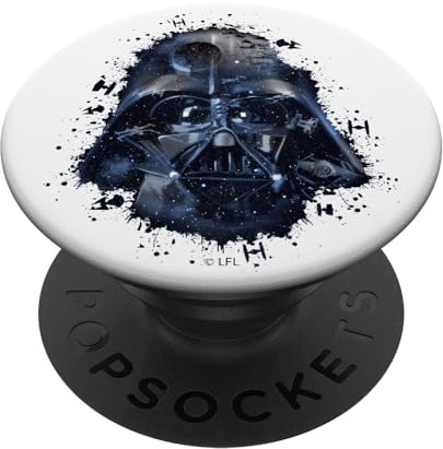 PopSockets Star Wars Darth Vader Splatter Galaxy Helmet PopSockets Grip and Stand for Phones and Tablets