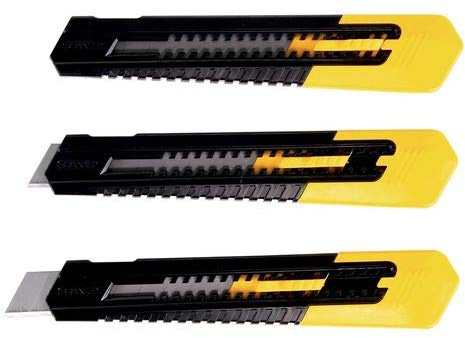 3x Stanley SM Cutter 18 mm (STHT10151-2) taglierino 3 pezzi