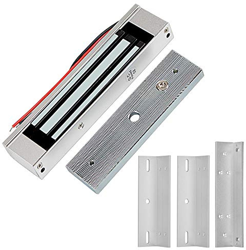 FTes RFKits Verrou 180kg 12V CC avec Support ZL | Force 180kg/350lbs, Verrou Électrique, pour Portes Bois/Métal/Verre, Sécurité Domestique.