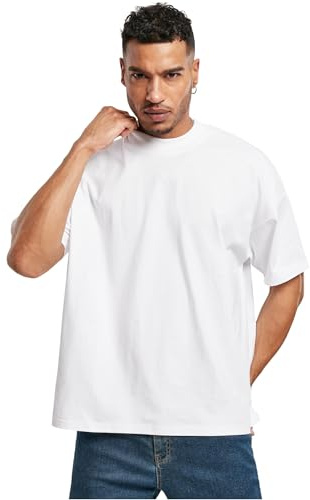 Urban Classics Oversized Mock Neck T-shirt herr, Vitt och blått, S