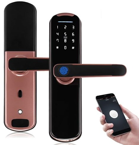 Cerradura de puerta inteligente con huella dactilar Entrada sin llave Cerradura de puerta con huella dactilar Manija de puerta inteligente electrónica Cerradura de palanca de puerta antirrobo Contrase