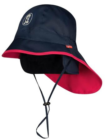 Trollkids Chapeau de pluie pour enfants, Bleu marine/rose, 52-56