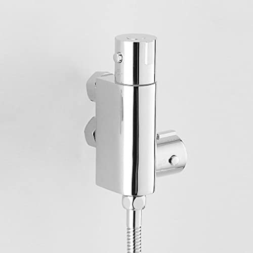 RANRAO Rubinetto termostatico per doccia, miscelatore termostatico, miscelatore per doccia, moderno verticale termostatico, adatto per camper statico, yacht, barca