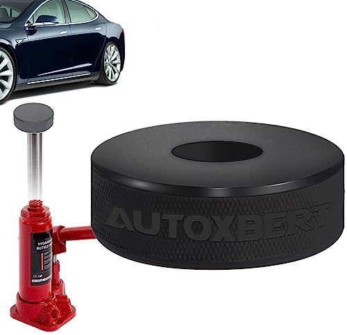 Hydraulic Bottle Jack Pad Adapter Rubber Slotted Protection 25mm Hole On Bottom Support Block Car Lift Tool for Most 3/4 Ton Bottle Jacks Jacking Points Universal Repair