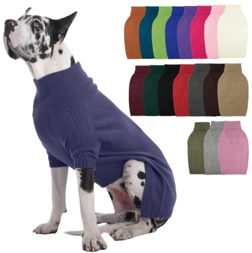 IECOii Hundepullover, Warmer Rollkragen Sweater für Kleine Mittelgroße Große Hunde, Winter Hundebekleidung für Katzen, Chihuahua, Französische Bulldogge, Labrador