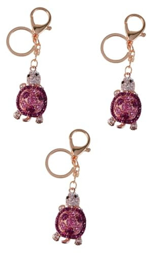 GALPADA 3stücke Turtle Keychain Mit Funkelnden -rhinestones Pinke Handtaschen-dekoration Für Schlüssel Handys Und Geldbörsen Perfektes Für Und