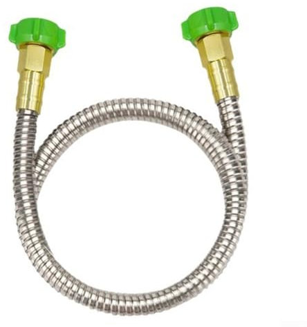 304 Stainless Steel Metal Hose Connector, Washing Machine Inlet Pipe With Washer for Washing Machines and Dish Washers(5FT)