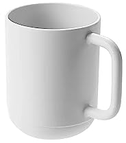 PWSHZ Trinkgläser Wiederverwendbare Kaffeetassen-Sets aus Kunststoff, große Kaffeetassen for Kaffee, Tee, heiße Kakaomilch, mikrowellen- und spülmaschinenfest Kaffeetassen (Color : White)