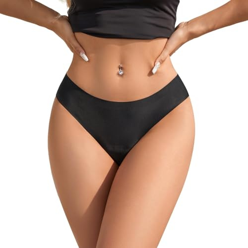 SHARICCA Slip Bikini per Il Ciclo per Donne, Costumi da Bagno per Il Ciclo, Slip Bikini Neri, Costumi da Bagno Mestruali a Prova di Perdite, Biancheria Intima per Il Ciclo（Nero-1P01-M）