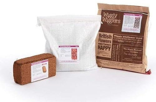 Wiggly Wigglers Worms Composter Include Bedding Block & Lime Mix Worm Composting Kit | Garden Products | Food Waste Recycling | Vermicomposting | Wormery Kit| Vermiculture (Medium)