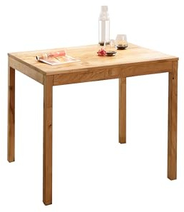 Woodroom Esstisch 110x70 cm aus Wildeiche massiv geölt – Kleiner Holztisch Esszimmer, massiv Holz, rechteckig, rustikaler Küchentisch