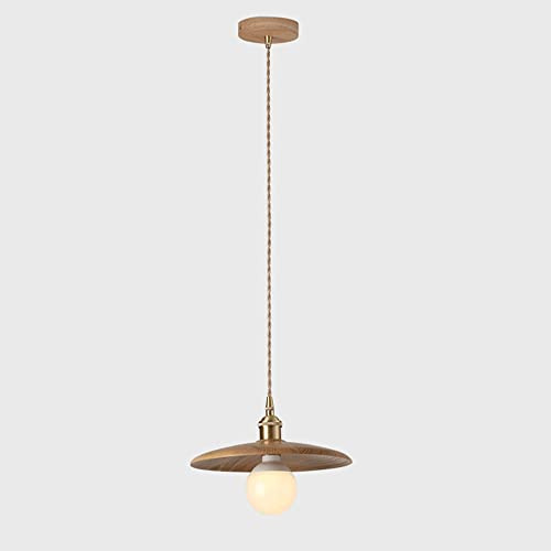 Lámpara Colgante de Escalera con Personalidad - Lámpara Colgante E27 1 - Disco de Tronco de latón Colgante Decorativo Simple para el hogar Mesita de Noche Interior Luminaria suspendida Ilumi