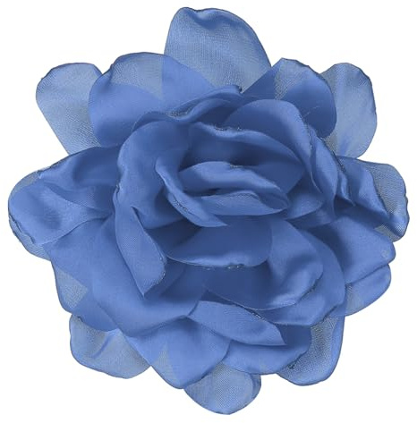 PATIKIL Grande broche florale en satin de soie pour femme, mariage, anniversaire, danse, banquet, robe, vêtements, chapeau, sac