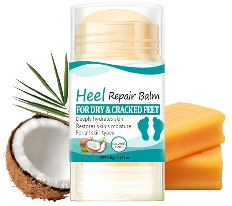 Crema para Pies Secos y Agrietados, Crema Hidratante para Pies, Eliminador de Callos y Suaviza, Hidratante y Exfoliante, creMa de Codos, Manos, Talones, Uñas y Rodillas-A