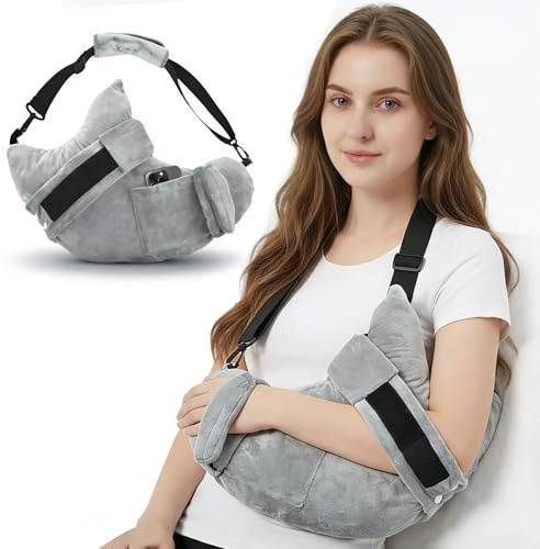 Rotator Cuff Pillow, Shoulder Support Pillow with Pocket, Rotator Cuff Pillows for Sleeping, Rotator Cuff Sleeping Pillow for Frozen Shoulder Neck Relief and Side Sleeping, Side Sleeper Pillows