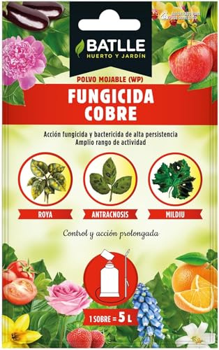 Semillas Batlle Fungicida Cobre Sobre para 5L, El embalaje puede variar (Paquete de 5)