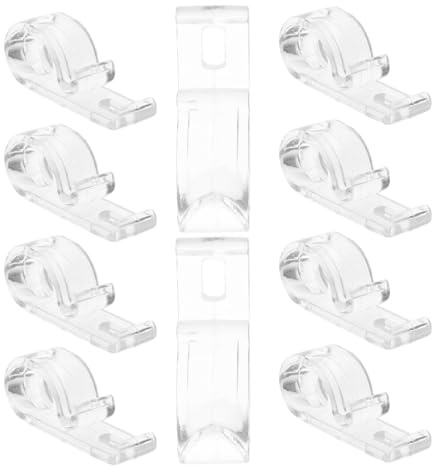 SUPVOX 10 Piezas Gancho para Cortinas Enrollables Soporte para Cordón Persiana Clips de Fijación Resistentes y Reutilizables para Seguridad del Cordón en Persianas Enrollables Hogar