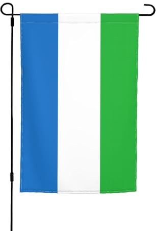Bandera de Sierra Leona de jardín de doble cara de 12 x 18 pulgadas, decoración de patio al aire libre, impresión resistente a la decoloración, pancarta decorativa de temporada para patio y césped