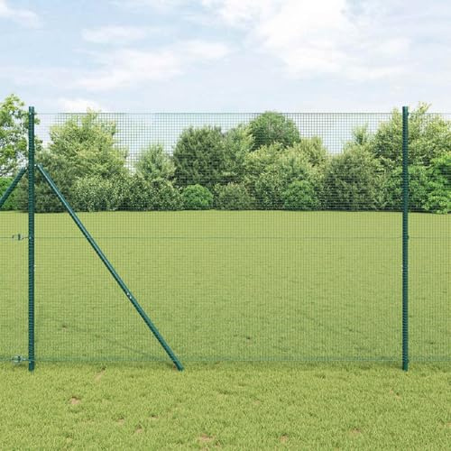 zylophax Recinzione in rete saldata verde pannello barriera 1000 x 150 cm, staccionata divisorio per giardino esterno terrazzo cortile, protezione sicurezza delimitazione confine
