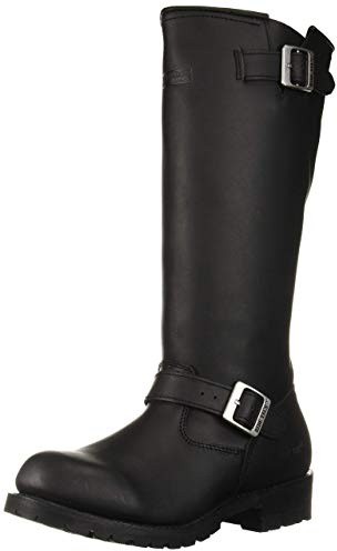 RIDETECS 16 Engineer Zipper Biker Boot Men's Boot 12 2E US Black