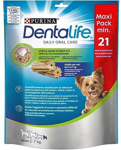 Dentalife Purina Daily Oral Care Extra Small, Snack Dental, Premio para Perros Muy pequeños, Toy, 21 Sticks