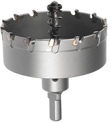 sourcing map 75mm Carburo Agujero Cortador, TCT Agujero Sierras para 2mm Inoxidable Acero Lámina Metal