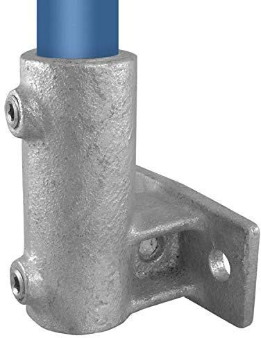 Klemp - Wand-Halterung/Decken-Halterung, horizontal, Temperguss galvanisiert, feuerverzinkt, inkl. Schrauben, Rohrverbinder Flansch Typ 13C - 33,7 mm / 1