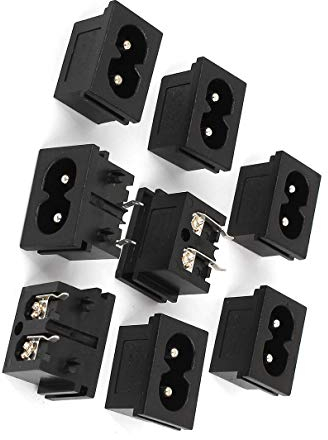 Aexit AC 250V 2.5A / 5A Maschio IEC 320 C8 Connettore presa di alimentazione ner-o 8 pezzi ID: 778497