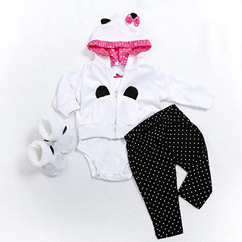 MineeQu 5 Zwei Größen 47 oder 60 cm Hochwertige Neugeborene Puppen Kleid Wiedergeboren Baby Puppe Alle Baumwollkleidung