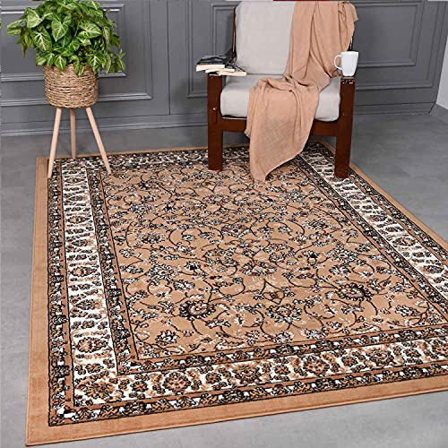 VIMODA Teppich Klassisch Orient Blumenmuster dicht gewebt Wohnzimmer Schlafzimmer Läufer, Maße:160x230 cm